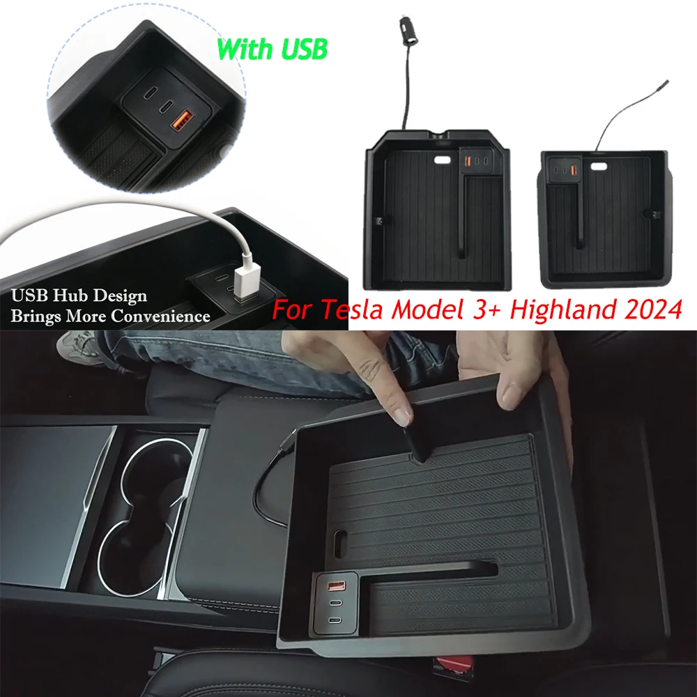 Органайзер для центральной консоли Tesla Model 3 + Highland 2024 с USB-зарядкой
Органайзер для центральной консоли Tesla Model 3 + Highland 2024 с USB-зарядкой