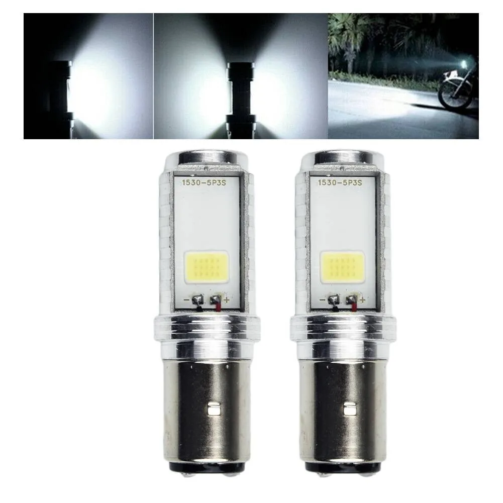2pcs BA20D Headlight Bulbs Motorcycle LED Headlight Headlight High/Low Beam Conversion White Bulb White(6000-6500K) 6W DC 12V
2pcs BA20D Headlight Bulbs Motorcycle LED Headlight Headlight High/Low Beam Conversion White Bulb White(6000-6500K) 6W DC 12V