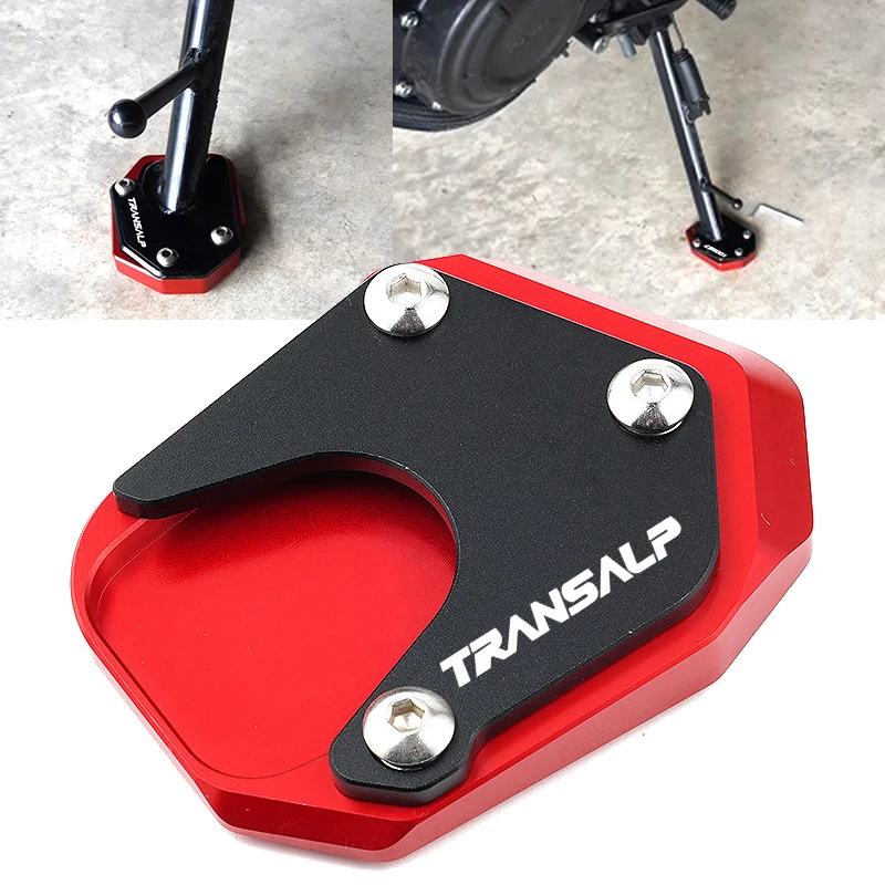 

For Honda XLV 650 700 TRANSALP XL650V XL700V CNC Side Stand Extension Foot Kickstand Enlarge Plate Pad DOMINATOR NX 650 FMX 650