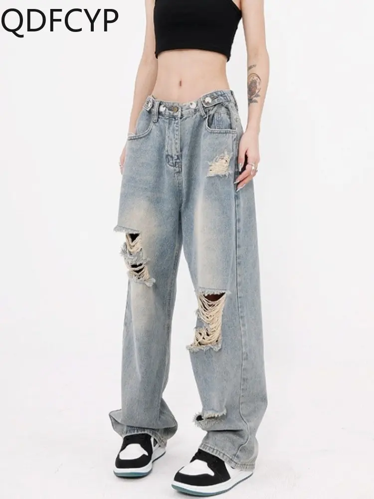New Spring Summer Women's Jeans Harem Korean Casual Loose Hollow Wide Leg Straight Pockets Vintage Crop Baggy Sweep Floor Jeans
New Spring Summer Women's Jeans Harem Korean Casual Loose Hollow Wide Leg Straight Pockets Vintage Crop Baggy Sweep Floor Jeans