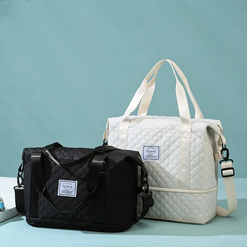 

New largecapacity travel bag wet and dry separation gym bags clothing storage bag expandable duffle bags handbags shoulder bag