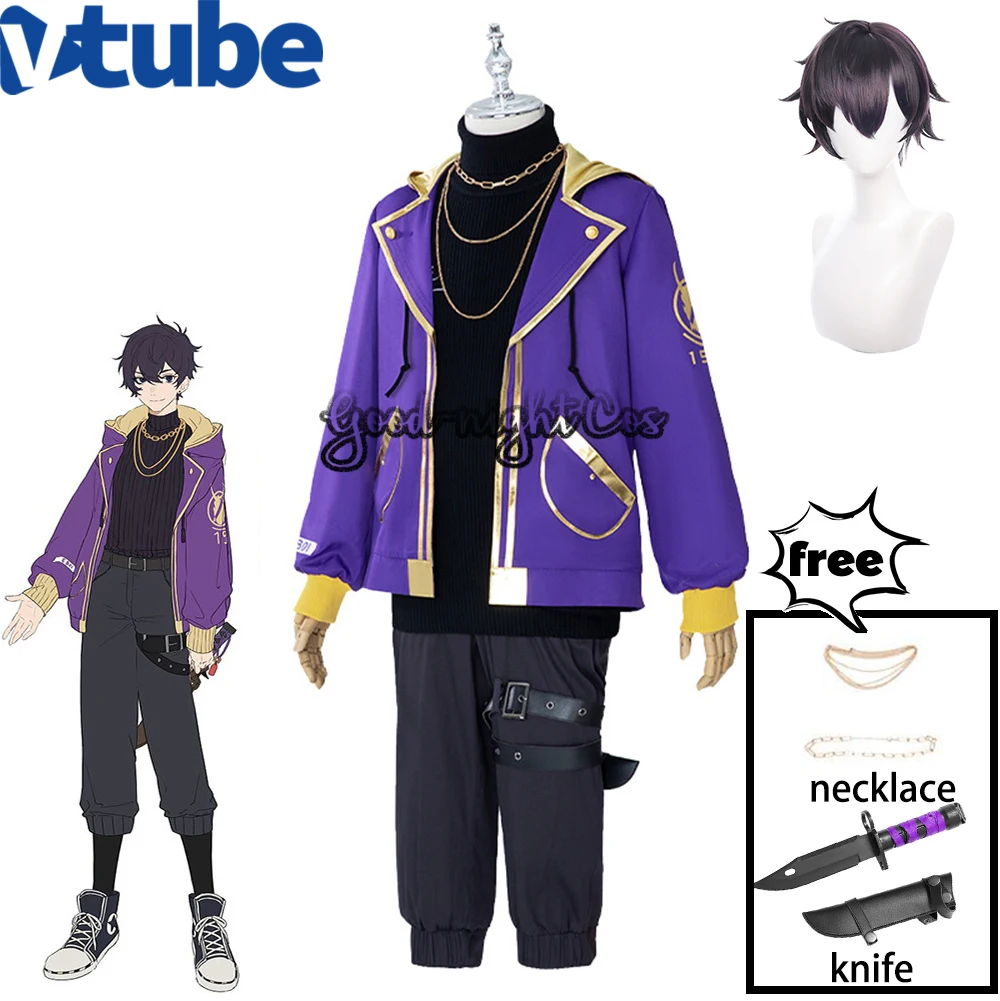 Yutuber VTuber Shoto Shxtou Cosplay Costume Wig NIJISANJI EN Idol Role Play Purple Jacket Halloween Carnival Uniform Suit
Yutuber VTuber Shoto Shxtou Cosplay Costume Wig NIJISANJI EN Idol Role Play Purple Jacket Halloween Carnival Uniform Suit