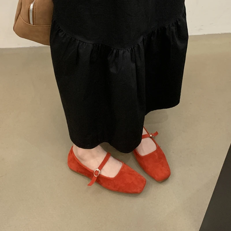 AIYUQI Mary Jane Shoes Women Flat 2025 Spring Shoes Female Genuine Leather Square Head Non-slip Large Size Ballet Shoes Women AIYUQI Mary Jane Shoes Women Flat 2025 Spring Shoes Female Genuine Leather Square Head Non-slip Large Size Ballet Shoes Women