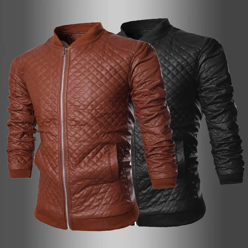 motorcycle jacket dark grid solid color men's stand collar leather jacket British fashion slim coat wholesale motorbike jacket
motorcycle jacket dark grid solid color men's stand collar leather jacket British fashion slim coat wholesale motorbike jacket