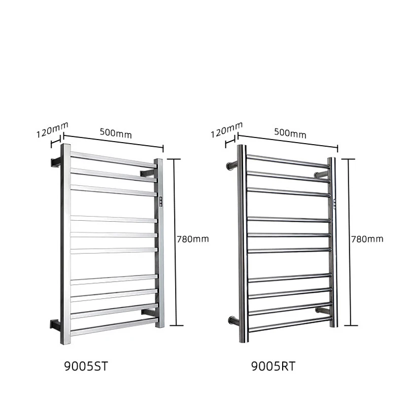 

Electric Towel Rack 304 Stainless Steel Temperature&Time Control Smart Heated Towel Rail Towel Warmer 780*500*120mm 110V/220V