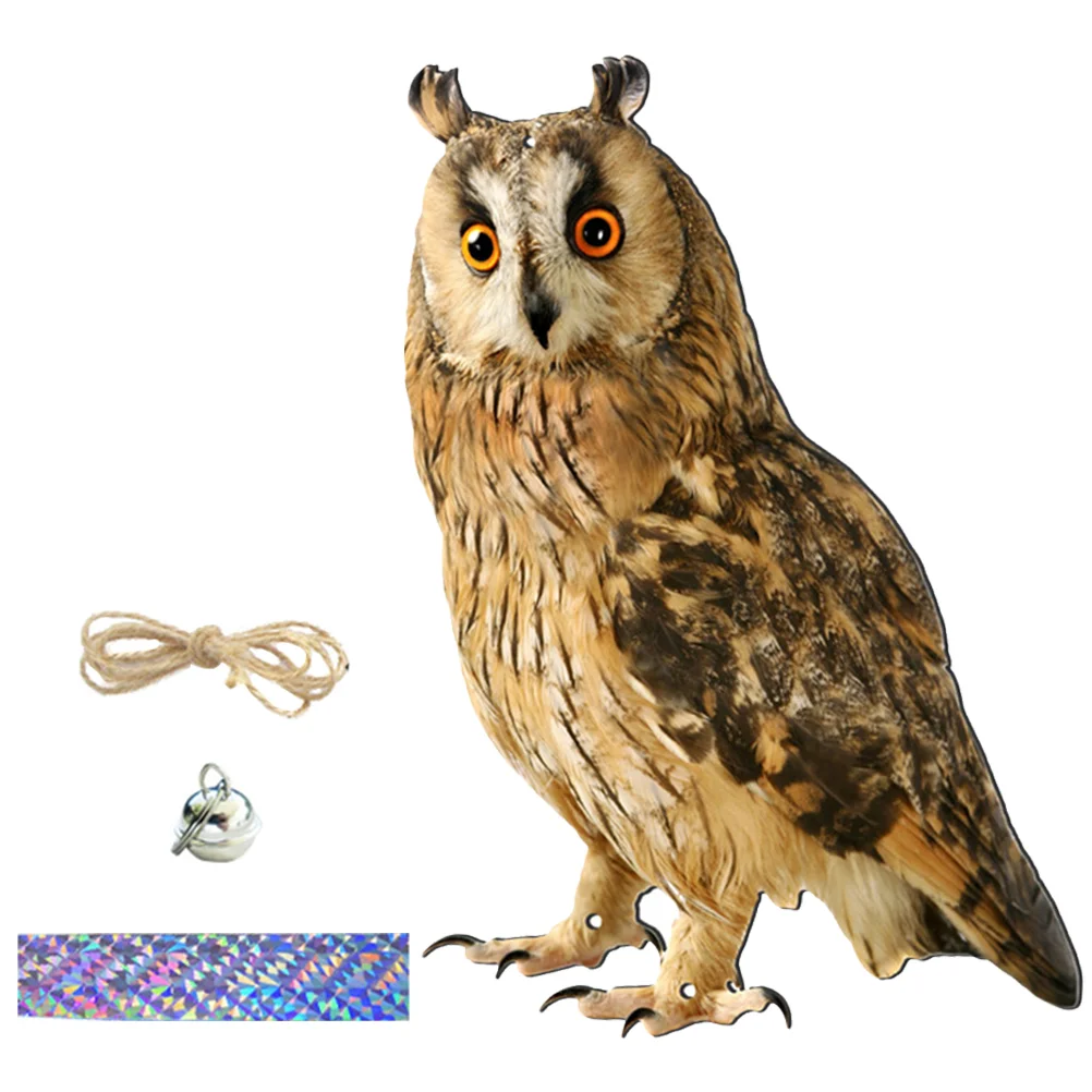 

Pastoral Orchard Yard Decoration Owl Bird Repelling Bell Pendant Bells for Crafts Hanging Pp