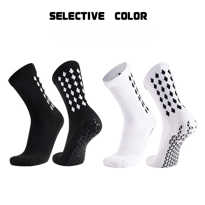 

2024 New Men Women Football Socks Honeycomb Graphics Breathable Sports Arrow Silicone Anti Slip Grip Soccer Socks