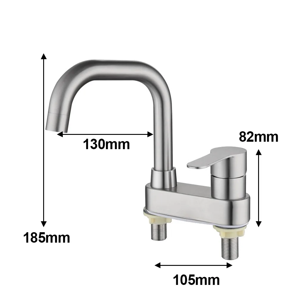 Tap Faucet Single Handle Sink Faucet 2 Holes 304 Stainless Steel Ceramic Valve Cold And Hot Mixer High Quality
Tap Faucet Single Handle Sink Faucet 2 Holes 304 Stainless Steel Ceramic Valve Cold And Hot Mixer High Quality