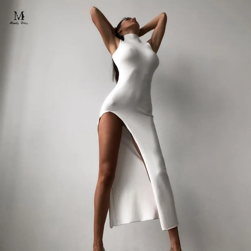 New in Sexy Midi Dress for Women Sleeveless Turtleneck Split Slim Fit Solid Spring Summer Fashion Skinny Long Dresses 2024
New in Sexy Midi Dress for Women Sleeveless Turtleneck Split Slim Fit Solid Spring Summer Fashion Skinny Long Dresses 2024