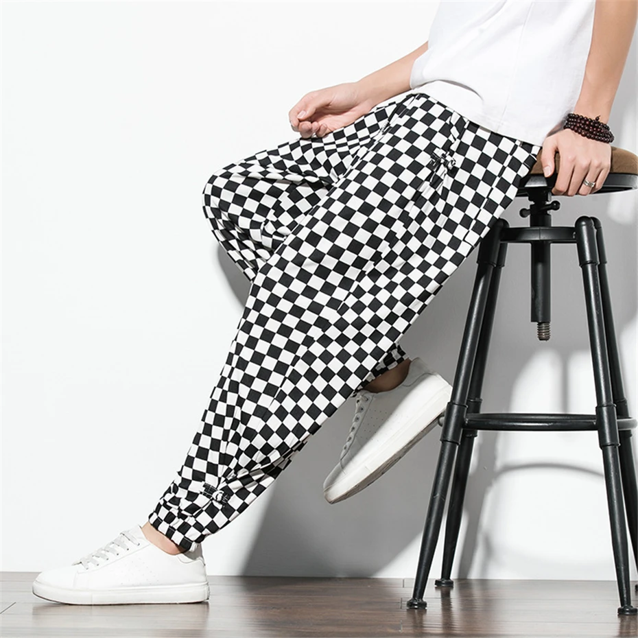 Summer Plaid Pants Men Hip Hop Streetwear Joggers Pants Fashion Casual Summer Ankle-length Pants Male Harajuku Bottom
Summer Plaid Pants Men Hip Hop Streetwear Joggers Pants Fashion Casual Summer Ankle-length Pants Male Harajuku Bottom