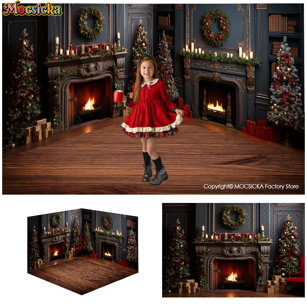 Christmas Winter Fireplace Livingrooom Photocall Backdrops XMAS Tree Garland Candles Kids Portrait Photo Background Studioprops
Christmas Winter Fireplace Livingrooom Photocall Backdrops XMAS Tree Garland Candles Kids Portrait Photo Background Studioprops