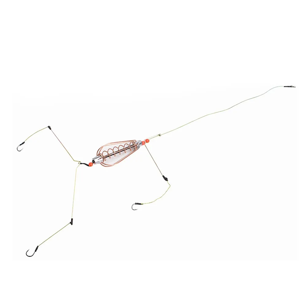 Useful Durable New Fishing Baits Cage Feeder 1* Rose Gold Bait Holder Hook High Carbon Steel + Stainless Steel
Useful Durable New Fishing Baits Cage Feeder 1* Rose Gold Bait Holder Hook High Carbon Steel + Stainless Steel