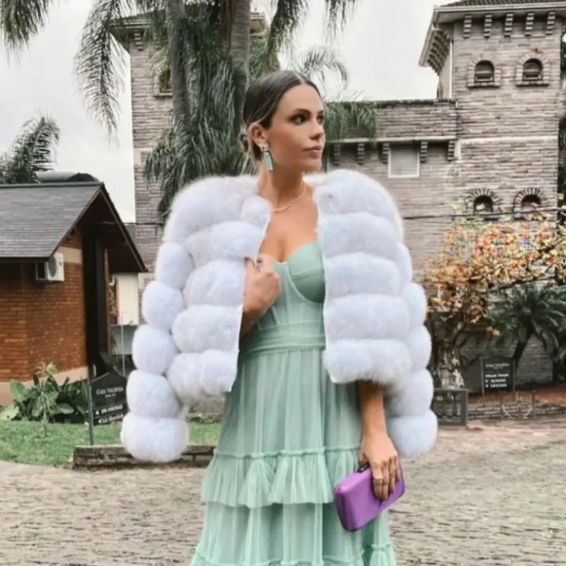 European and American New Fur Coat Imitation Fox Fur Coat Short Women's Long Sleeve Winter Fur Coat
European and American New Fur Coat Imitation Fox Fur Coat Short Women's Long Sleeve Winter Fur Coat