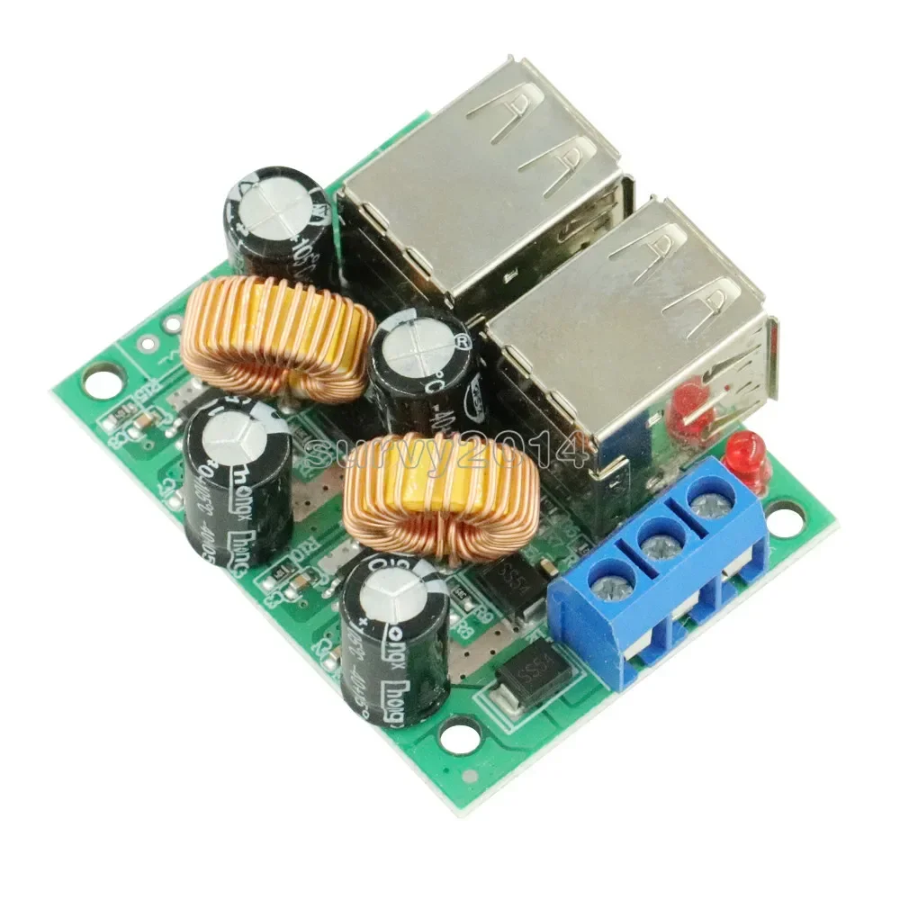 

4 Four USB Port A5268 Step Down Power Supply Converter Board Module DC 12V 24V 40V to 5V 5A For arduino Board Module NEW