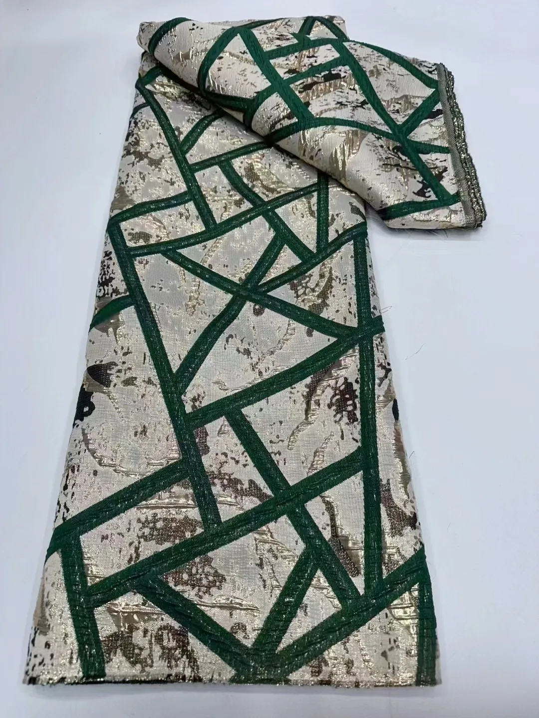 Green Brocade Lace Fabric African Silk Jacquard Fabrics Nigerian Damask Lace cloth DIY Sewing Material 5Yards for Satin Dresses
Green Brocade Lace Fabric African Silk Jacquard Fabrics Nigerian Damask Lace cloth DIY Sewing Material 5Yards for Satin Dresses