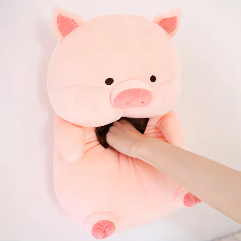 

40cm New Cute Pink Pig With Bow Plush Toys Stuffed Cartoon Baby Appease Fluffy Piggy Doll Girls Hug Pillow Kids Gifts Home Decor