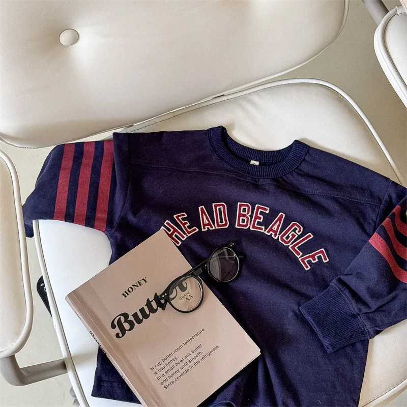 2025 Autumn New Children Long Sleeve T Shirts Boys Girls Letter Embroidery Cotton Tops Kids Casual Sweatshirt Bottoming Shirt 36 S0298a719d3714dc79ded07bb9c11f55av