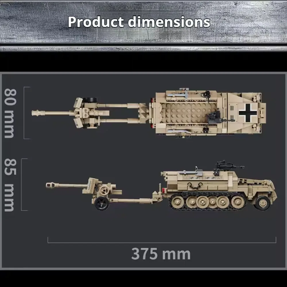 Military Tank crawler transport vehicle WWII Armor Halftrack toy puzzle assembly building block model christmas gift Military Tank crawler transport vehicle WWII Armor Halftrack toy puzzle assembly building block model christmas gift