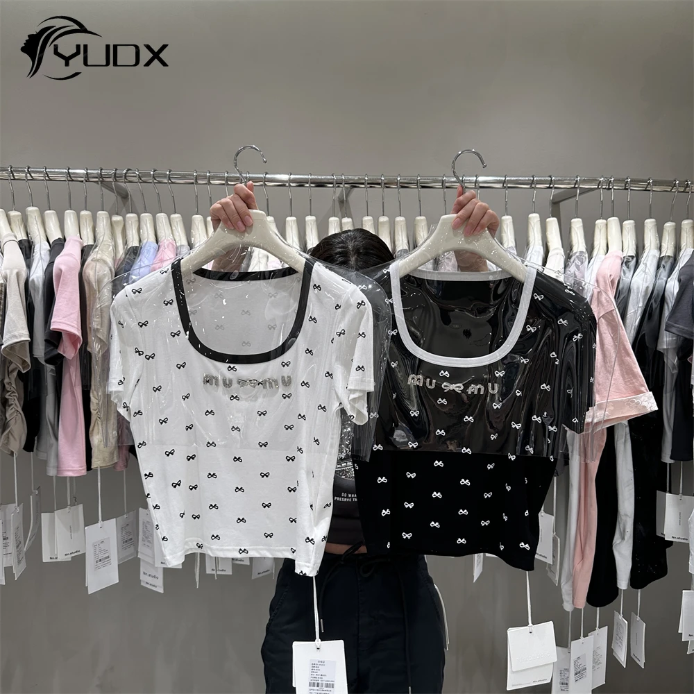 YUDX 2024 New Summer Women Short Sleeve T-shirt Elegant High Waist Spice Girls Crop Top Rhinestone Beads Slimming Basic Tees
YUDX 2024 New Summer Women Short Sleeve T-shirt Elegant High Waist Spice Girls Crop Top Rhinestone Beads Slimming Basic Tees