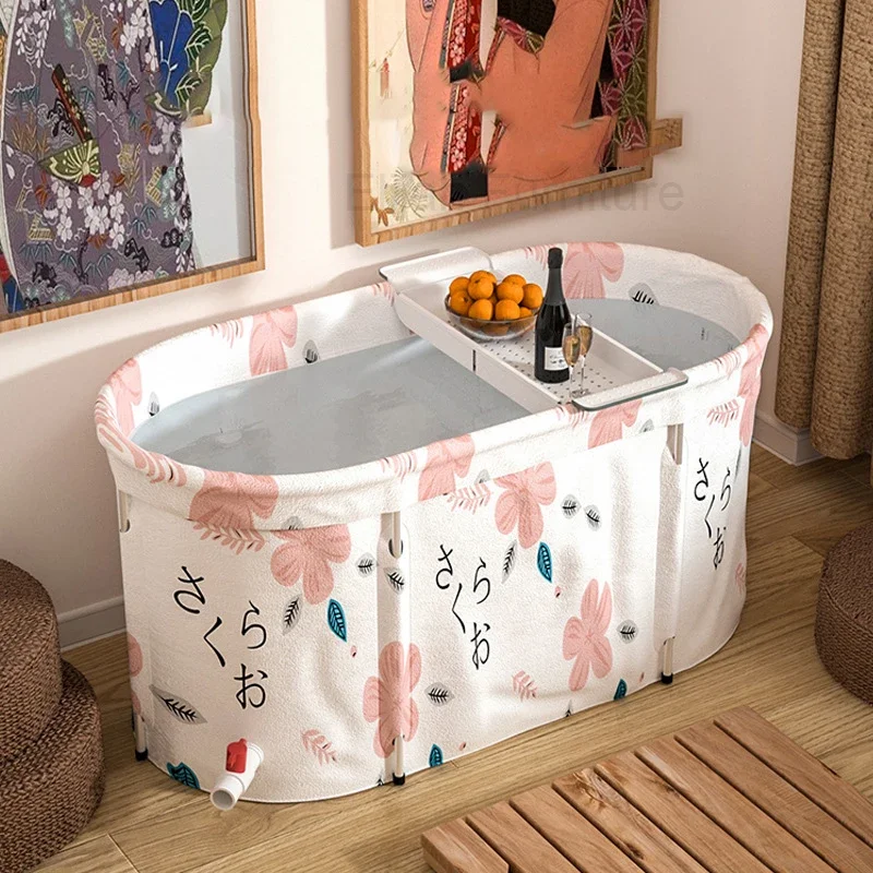 

Japanese Metel Portable Bathtub Folding Bath Bucket Thicken Shower Barrel Large Tub Baby Swimming Pool Family Bathroom Spa Tub