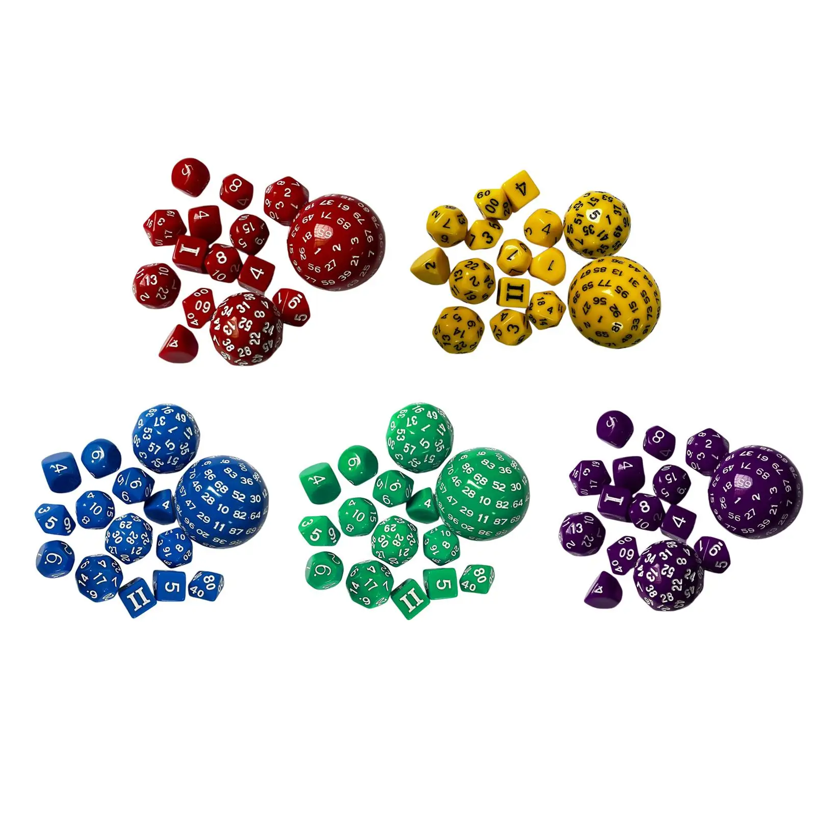 15x Easy to Read Dice Set Role Playing RPG Game Dice Acrylic Multi Sided Game Dice Set for Math Teaching Game Table Games
15x Easy to Read Dice Set Role Playing RPG Game Dice Acrylic Multi Sided Game Dice Set for Math Teaching Game Table Games