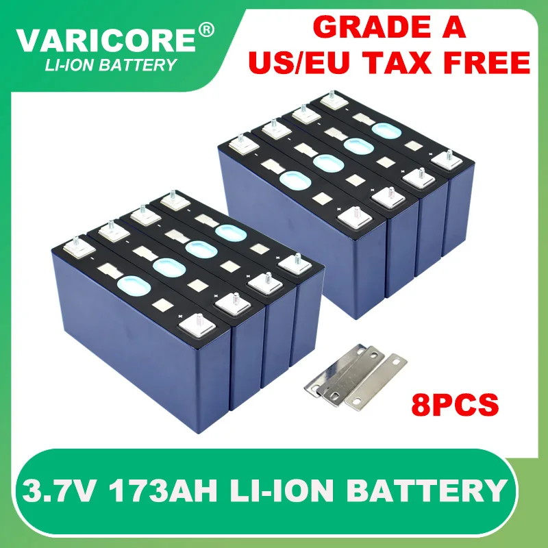 8pcs 3.7V 173Ah Lithium battery large single power cell for 3s 12v 24v electric vehicle Off-grid Solar Wind Grade A Tax Free
8pcs 3.7V 173Ah Lithium battery large single power cell for 3s 12v 24v electric vehicle Off-grid Solar Wind Grade A Tax Free
