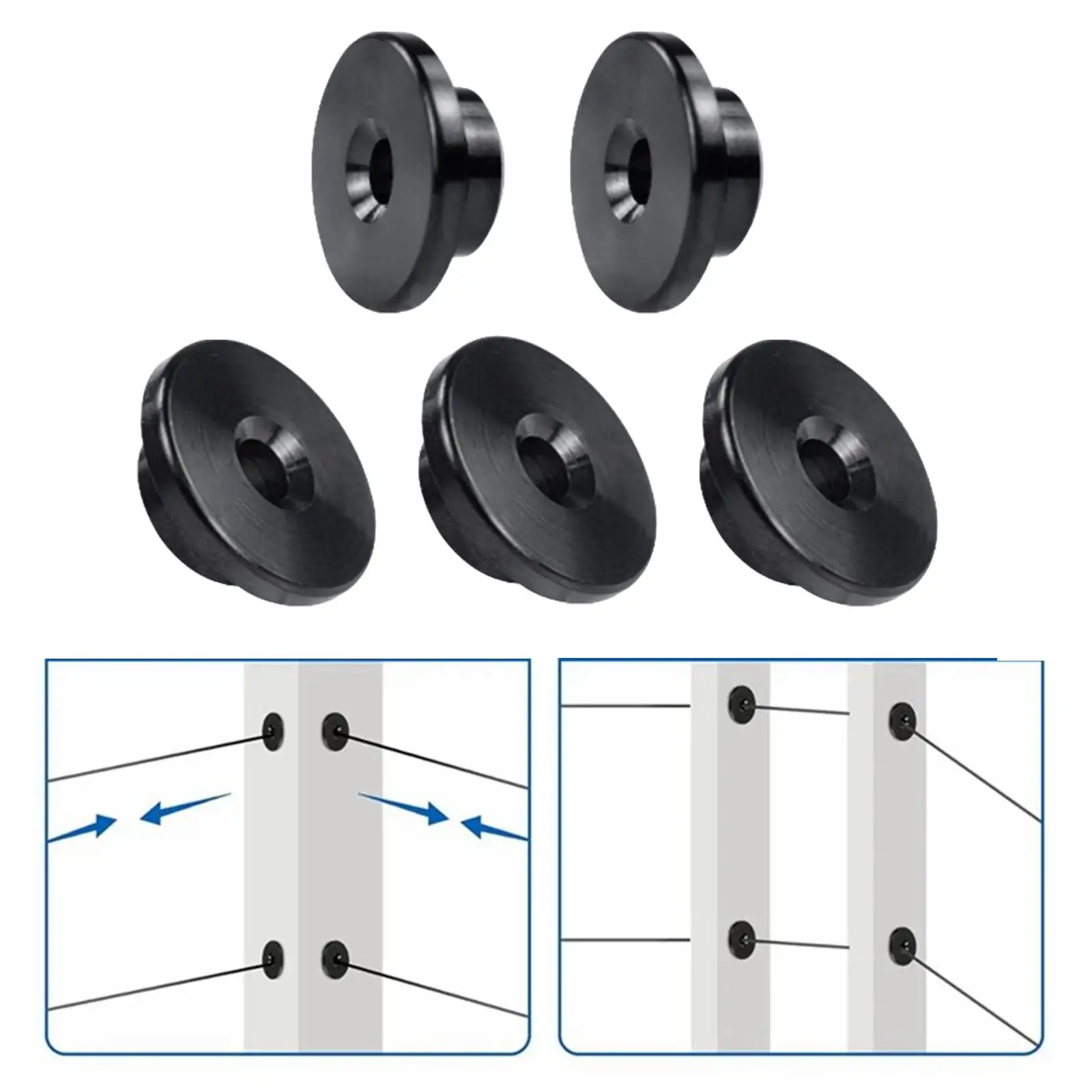 5 упаковок профессиональных черных прочных защитных втулок из нержавеющей стали премиум-класса
5 упаковок профессиональных черных прочных защитных втулок из нержавеющей стали премиум-класса