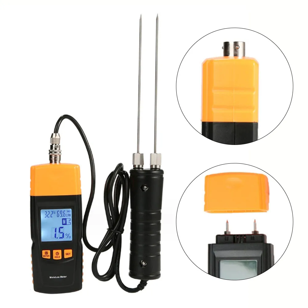 GM620 Digital Wood Moisture Meter Portable Electronic Moisture Meter 2 ~ 70% Material Large LCD Screen Backlight Switch
GM620 Digital Wood Moisture Meter Portable Electronic Moisture Meter 2 ~ 70% Material Large LCD Screen Backlight Switch