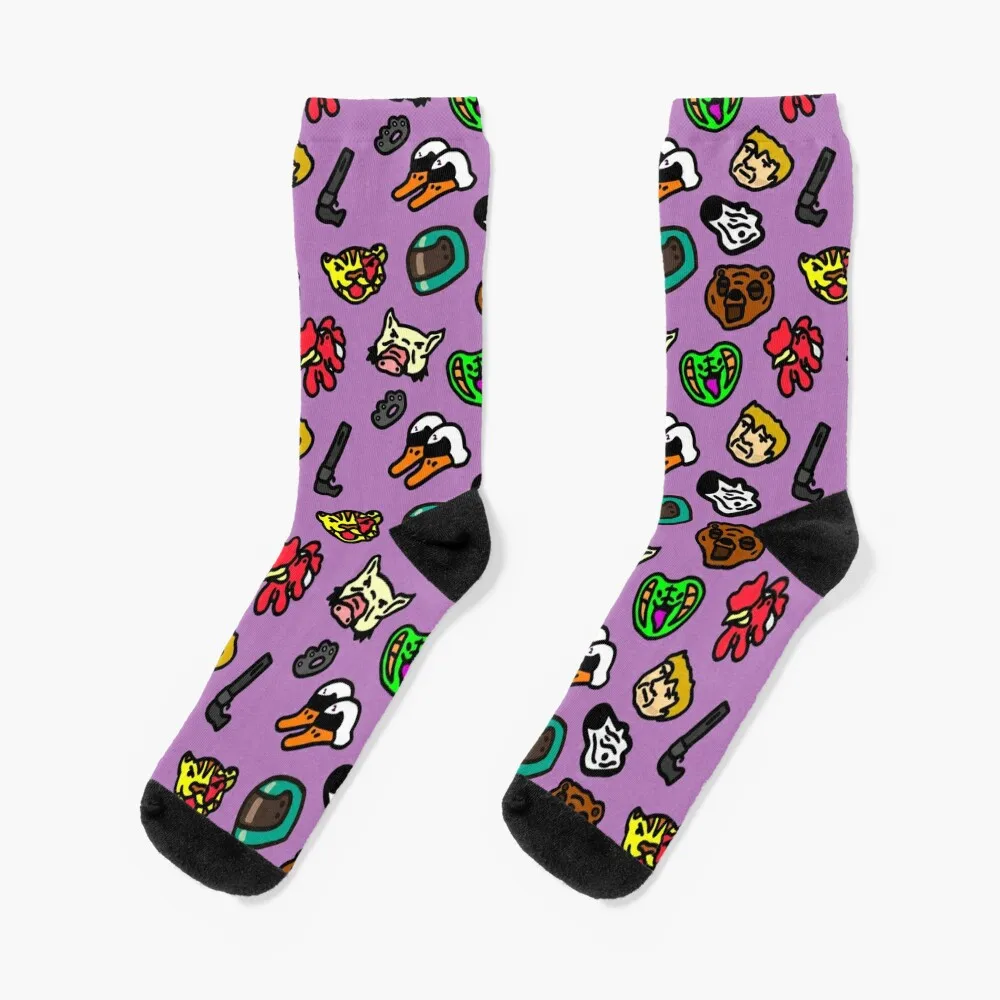 

Hotline Miami Pattern Socks gym hiking Lots Socks For Men Women's