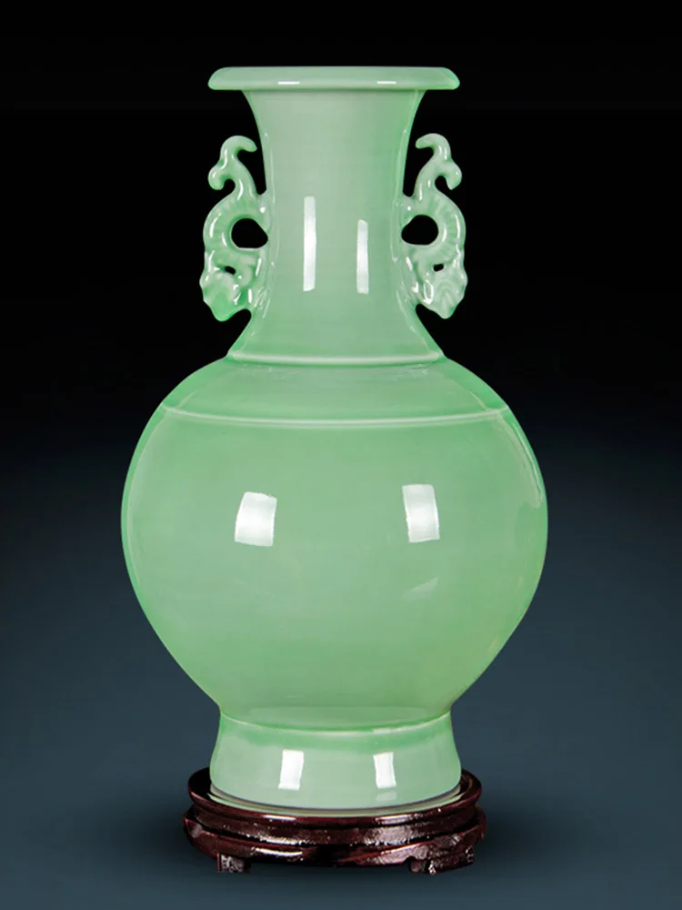 Jingdezhen Porcelain Antique Blue Glaze Double Ear Vase Flower Arrangement Chinese Home, Living Room, Bo Gu Frame Decoration D
Jingdezhen Porcelain Antique Blue Glaze Double Ear Vase Flower Arrangement Chinese Home, Living Room, Bo Gu Frame Decoration D