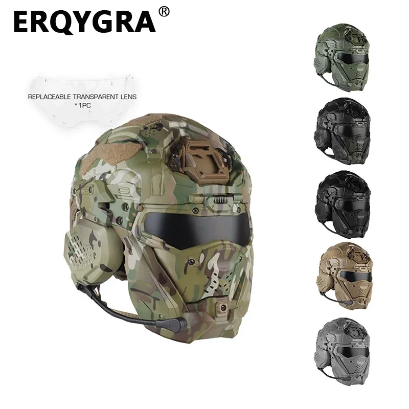 ERQYGRA Tactical W Assault Helmet II Protective Paintball Wargame Airsoft Hunting Outdoor Accessories Integrated Headphones Gear
ERQYGRA Tactical W Assault Helmet II Protective Paintball Wargame Airsoft Hunting Outdoor Accessories Integrated Headphones Gear
