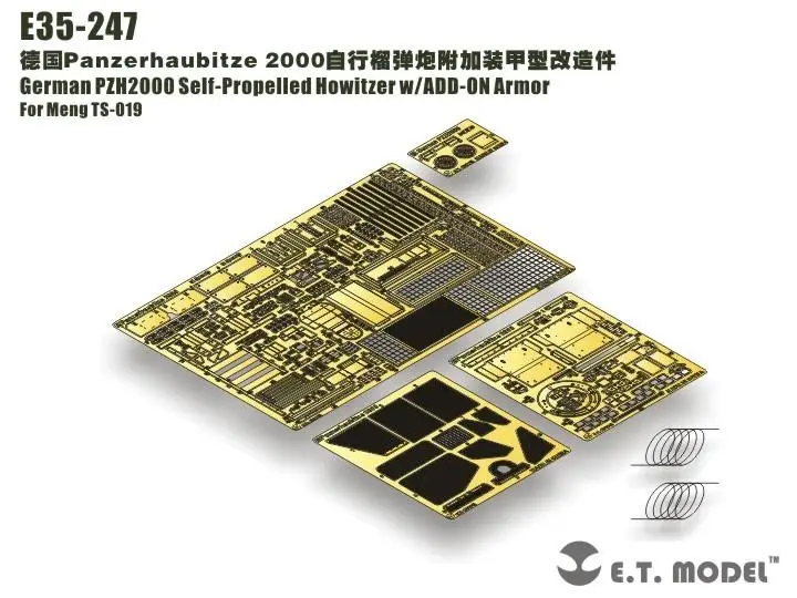 Модель ET 1/35 E35-247 немецкий самоходный гаубиватель PZH2000 с дополнительной броней деталь E35247 ДЛЯ Meng TS-019
Модель ET 1/35 E35-247 немецкий самоходный гаубиватель PZH2000 с дополнительной броней деталь E35247 ДЛЯ Meng TS-019