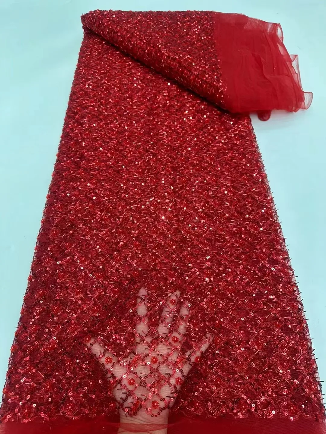 High-End Luxury French Embroidery Heavy Groom Lace Fabric African Nigerian With Sequin Fabric For Wedding Dress Party
High-End Luxury French Embroidery Heavy Groom Lace Fabric African Nigerian With Sequin Fabric For Wedding Dress Party