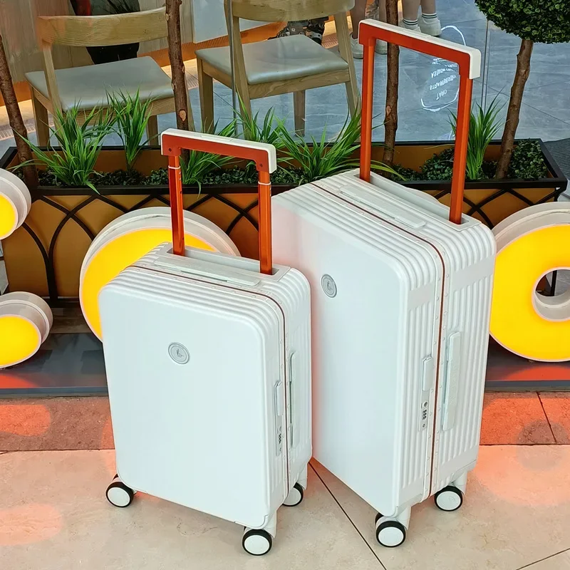 

Travel spinner luggage Aluminum frame rolling suitcase women Fashion travel suitcases with wheels 20 inch Carry on Luggage