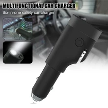 Car Charger Adapter Fast Charging with LED Flashlight Emergency Window Breaker Belt Cutter Multi-function 6 In 1 Phone Charger
Car Charger Adapter Fast Charging with LED Flashlight Emergency Window Breaker Belt Cutter Multi-function 6 In 1 Phone Charger