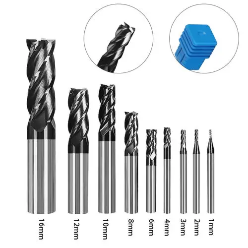 End Mills High Precision Carbide Metal Cutter TiAlN Coated 1.0mm-12.0mm 4 Flutes Teeth Milling Tool Router Bit
End Mills High Precision Carbide Metal Cutter TiAlN Coated 1.0mm-12.0mm 4 Flutes Teeth Milling Tool Router Bit