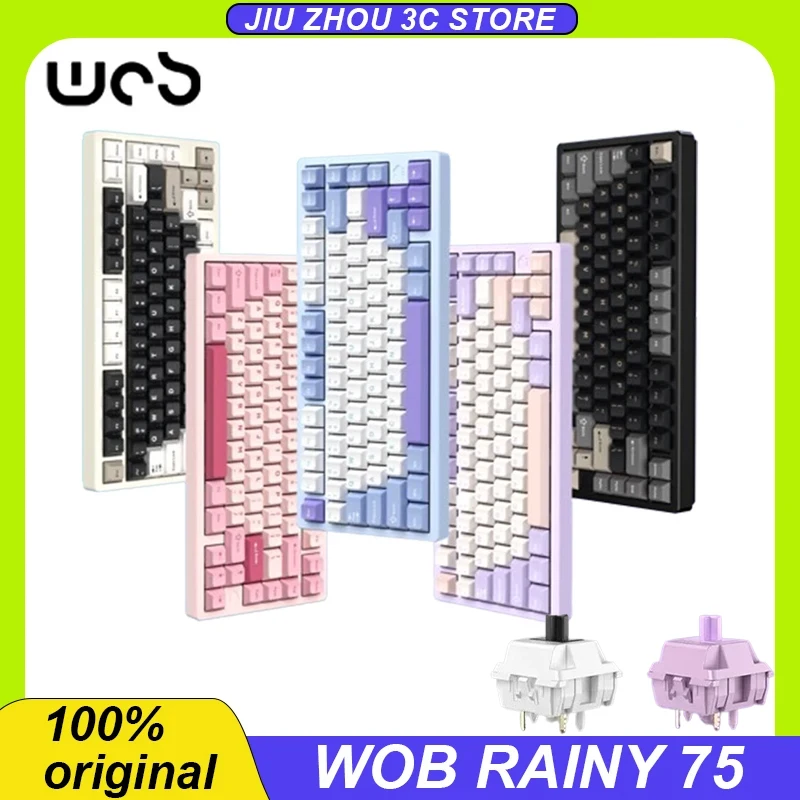 Клавиатура Wob Rainy75 Механическая Беспроводная из алюминиевого сплава, Bluetooth, три режима, 75% дюйма
Клавиатура Wob Rainy75 Механическая Беспроводная из алюминиевого сплава, Bluetooth, три режима, 75% дюйма