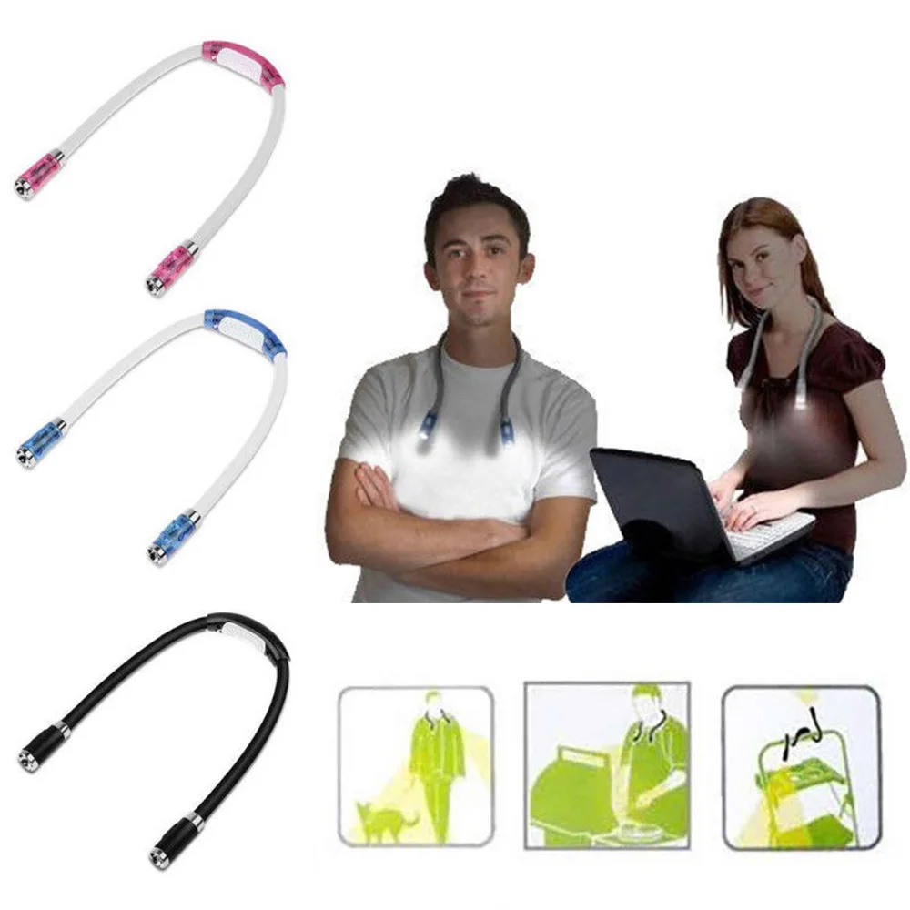 LED Neck Light Book Reading Lamp Night Flashlight Camping Light Led Neck Reading Light Creative Handfree Work Light Book Lights 
LED Neck Light Book Reading Lamp Night Flashlight Camping Light Led Neck Reading Light Creative Handfree Work Light Book Lights