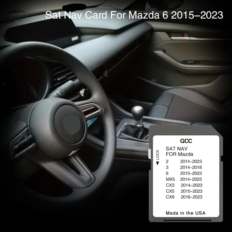 

Suitable for Mazda 6 2015 2016 2017 2018 2019-2023 Navigation Connect1 System Update Gulf Area Middle East Maps SD Card Car 8GB