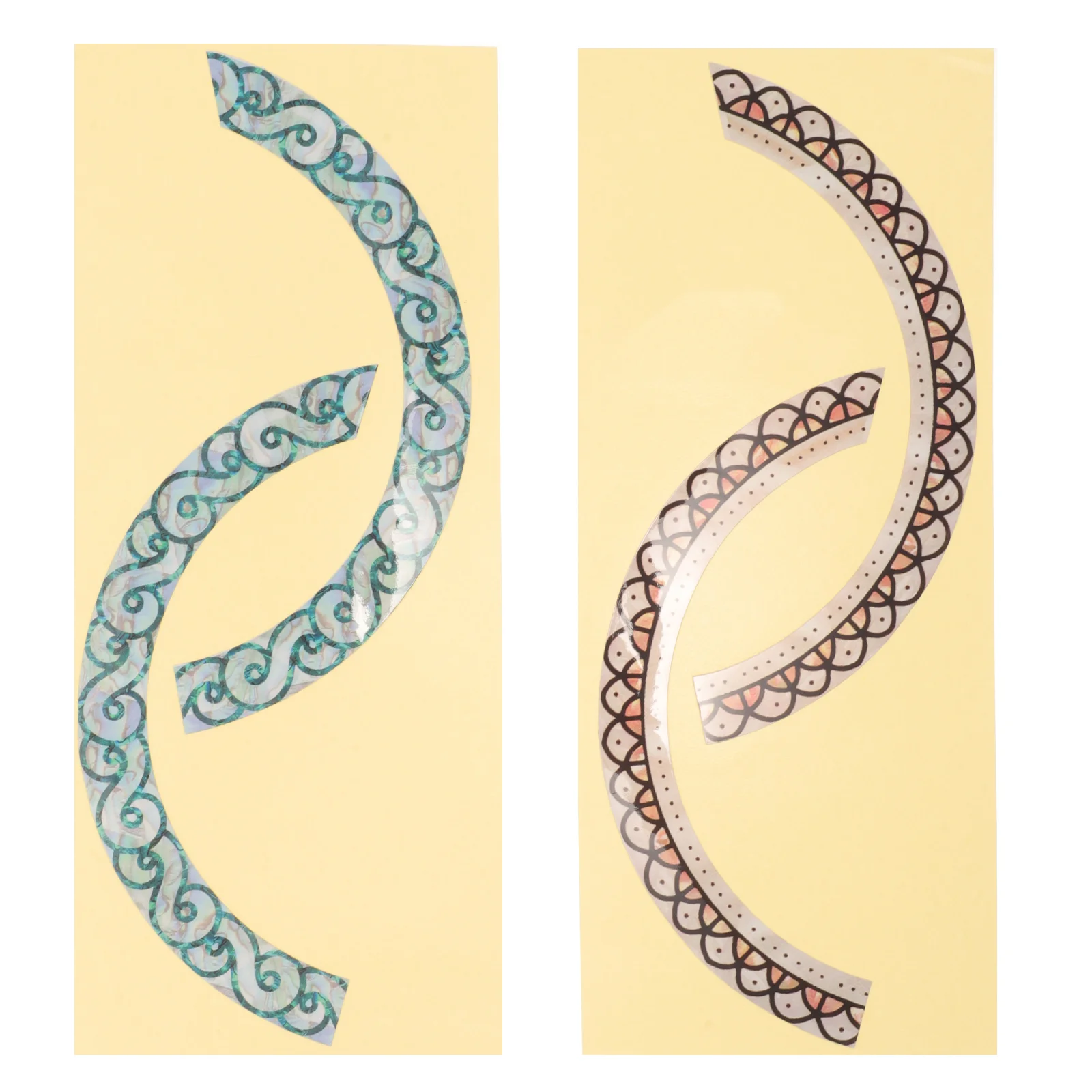 2 шт., декоративные наклейки для акустической гитары 
2 шт., декоративные наклейки для акустической гитары