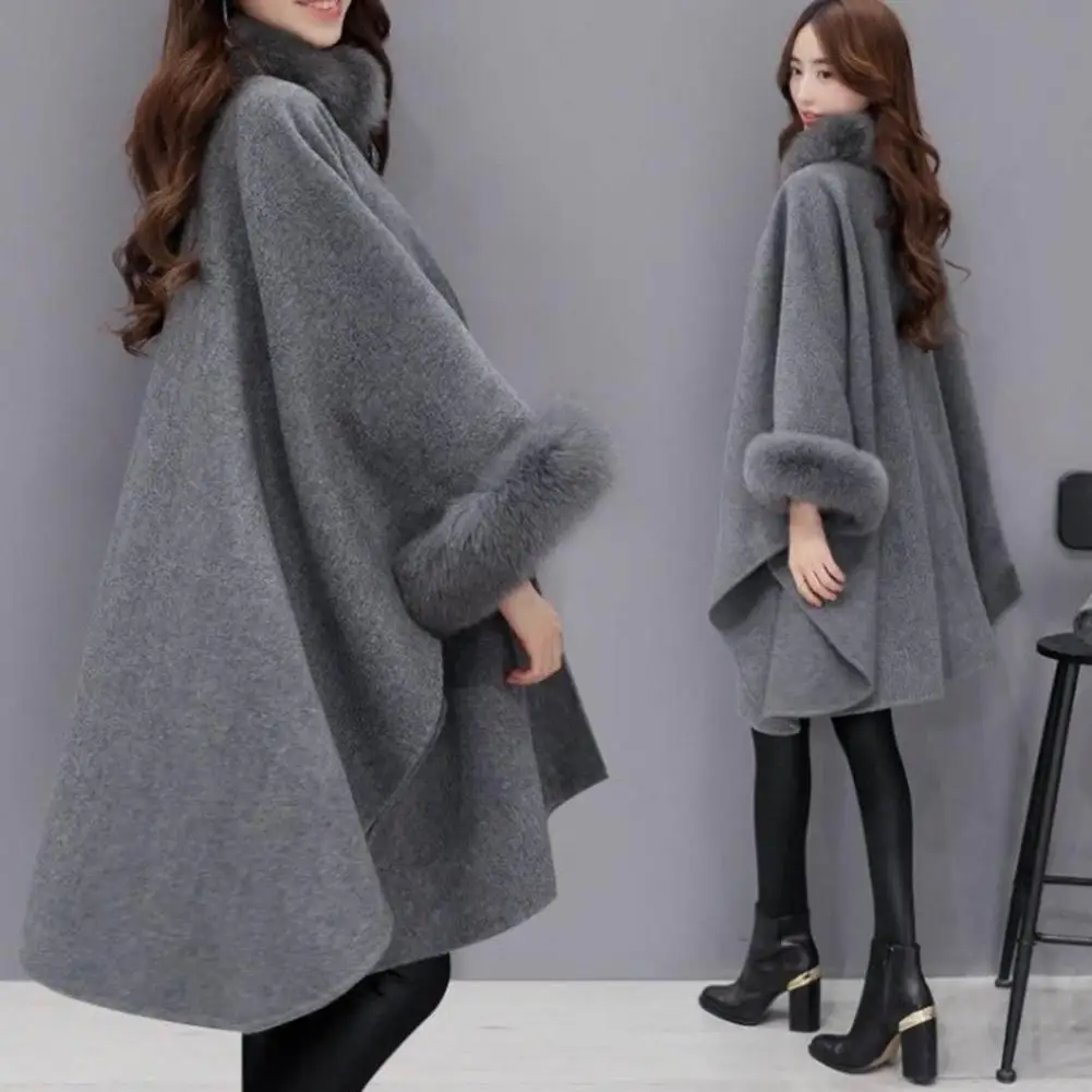 Popular Mid-length Coat Lady Poncho Coat All Match Warm Loose-fitting Mid-length Poncho Coat Comfy
Popular Mid-length Coat Lady Poncho Coat All Match Warm Loose-fitting Mid-length Poncho Coat Comfy