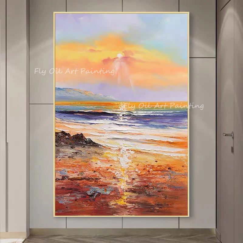 Modern Thick Ocean Seaside Simple Knife Large Size 100% Handpainted oil painting no frame on canvas wall decoration
Modern Thick Ocean Seaside Simple Knife Large Size 100% Handpainted oil painting no frame on canvas wall decoration