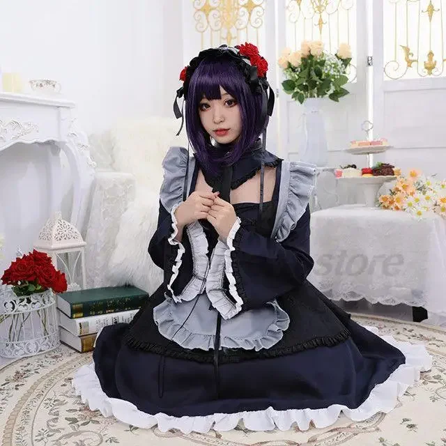 

My Dress Up Darling Marin Kitagawa Cosplay Wig Costume for Women Halloween Sexy Maid Costume Full Set Uniform XS-XXXL