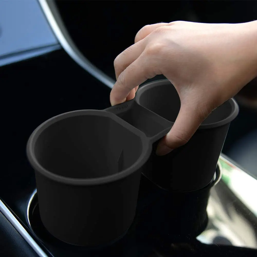 

Cup Holder For Tesla Model 3/Y 2022 Center Console Accessories Slot Slip Limit Clip Water Cup Hoder Insert