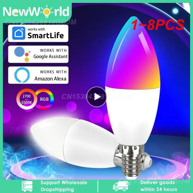 

1~8PCS 5W 7W led Light bulb E14 E27 LED Lamp Indoor Warm Cold White Light 220V 240V LED Candle Bulb Home Decor Chandelier