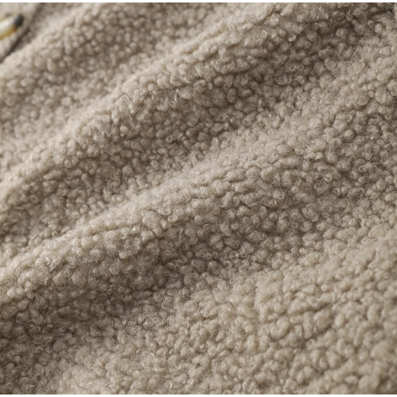 Lamb Wool Women Coat O-neck Long Sleeve Single Breasted Female Short Jacket, Autumn Winter Fashion, Loose Lady Outwear 5 Mallzona S02b5789076bf46a4a9a78ad8b956e120Q Lamb Wool Women Coat O-neck Long Sleeve Single Breasted Female Short Jacket, Autumn Winter Fashion, Loose Lady Outwear Mallzona