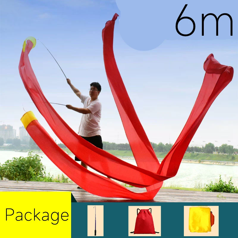 6M Children's Outdoor Sports Colorful Fitness Ribbon Dance Ribbon Rhythmic Gymnastics Art Ballet Twirling Stick with Pouch
6M Children's Outdoor Sports Colorful Fitness Ribbon Dance Ribbon Rhythmic Gymnastics Art Ballet Twirling Stick with Pouch