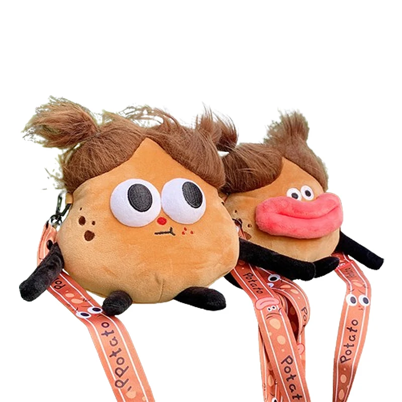 Potato Crossbody Bag Ugly Cute Funny Sausage Mouth with Big Eyes Plush Doll Multi-Functional with Storage Bag Cartoon Animation
Potato Crossbody Bag Ugly Cute Funny Sausage Mouth with Big Eyes Plush Doll Multi-Functional with Storage Bag Cartoon Animation