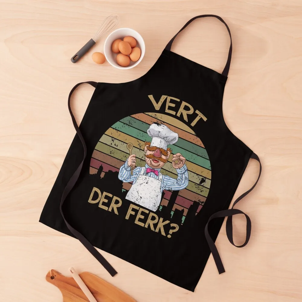 

Retro Vintage Vert Der Ferk Swedish Chef Apron Waterproof Kitchen Apron For Women Aprons For Cooking Kitchen Tools Accessories