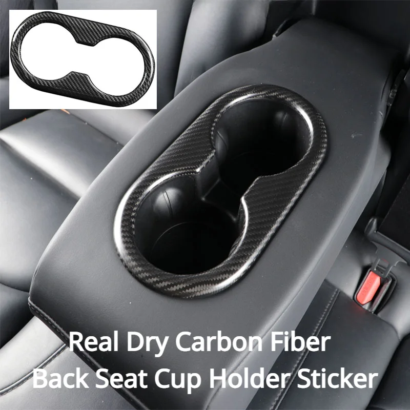 For Tesla Model 3 Model Y Real Dry Carbon Fiber Back Rear Seat Cup Holder Sticker Cover Panel Trim Car Decoration Modification
For Tesla Model 3 Model Y Real Dry Carbon Fiber Back Rear Seat Cup Holder Sticker Cover Panel Trim Car Decoration Modification
